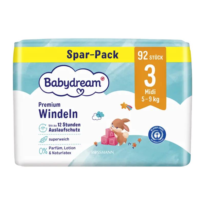 Babydream Plenky Midi Jumbo-Pack 5 - 9 kg vel. 3, 92 ks