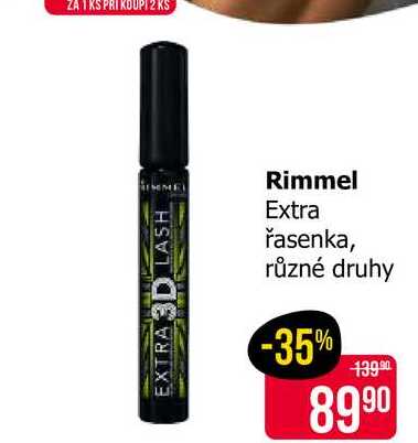 Rimmel Extra řasenka, různé druhy