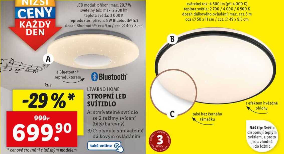 STROPNÍ LED SVÍTIDLO 