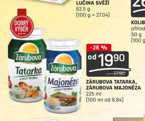 ZÁRUBOVA TATARKA, ZÁRUBOVA MAJONÉZA 225 ml 