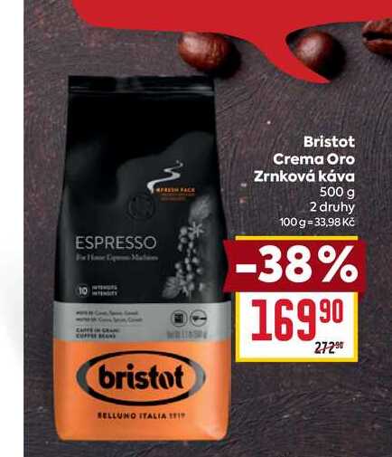 Bristot Crema Oro Zrnková káva 500 g