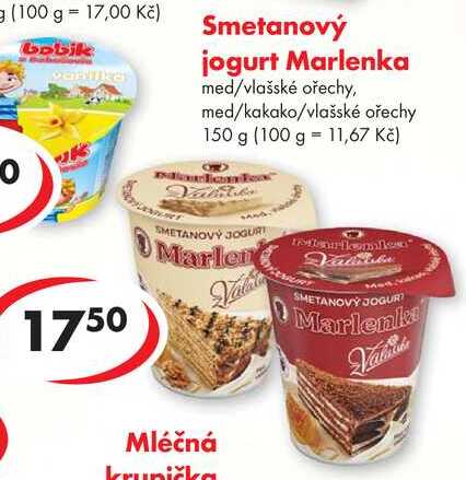 Smetanový jogurt Marlenka, 150 g