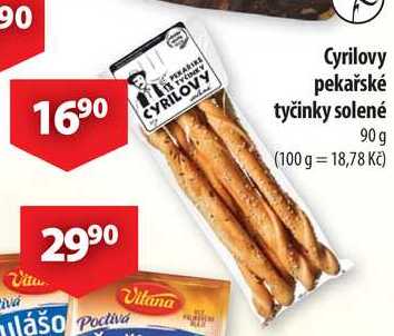 Cyrilovy pekařské tyčinky solené, 90 g