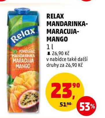 RELAX MANDARINKA-MARACUJA-MANGO, 1 l