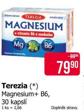 Terezia Magnesium+ B6, 30 kapslí 