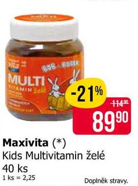 Maxivita Kids Multivitamin želé 40 ks