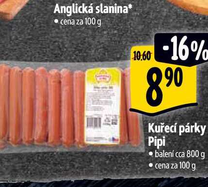Kuřecí párky Pipi 800 g