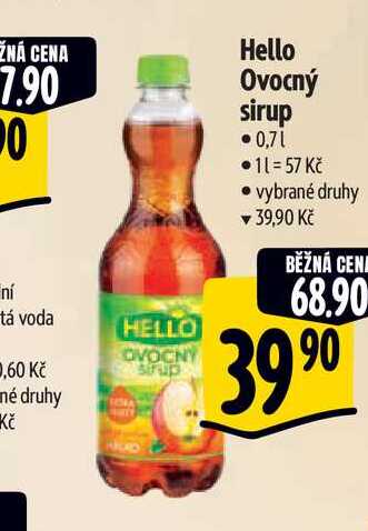   Hello Ovocný sirup • 0,7 l