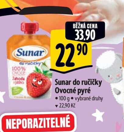   Sunar do ručičky Ovocné pyré 100 g 