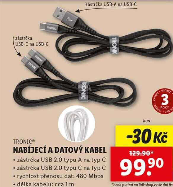 NABÍJECÍ A DATOVÝ KABEL