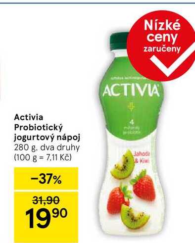 Activia Probiotický jogurtový nápoj, 280 g v akci