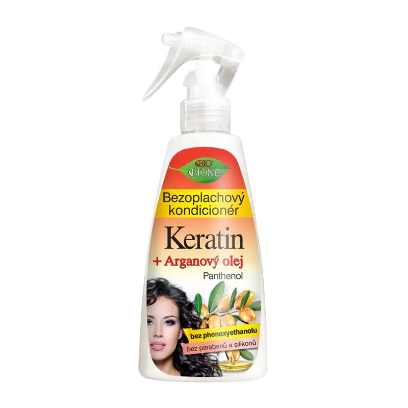 Bio Bione Bezoplachový kondicionér ve spreji Keratin + Arganový olej, 260 ml