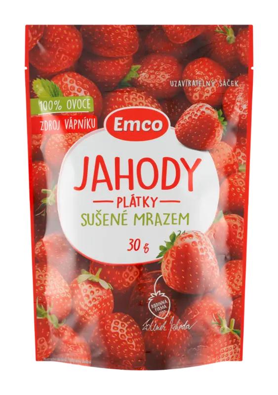 Emco Plátky jahod sušené mrazem, 30 g