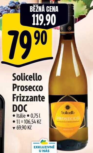 Solicello Prosecco Frizzante DOC, 0,75 l