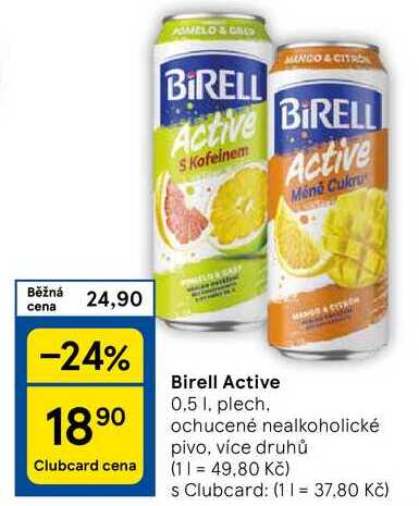 Birell Active, 0,5 l, plech