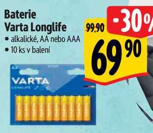 Baterie Varta Longlife, 10 ks v balení 