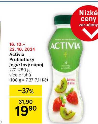 Activia Probiotický jogurtový nápoj, 270-280 g v akci