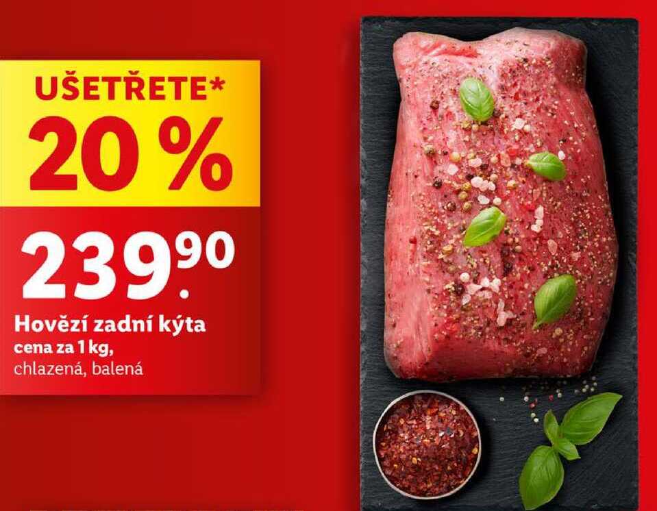 Hovězí zadní kýta, cena za 1 kg