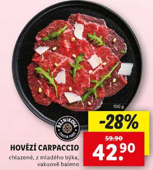 HOVĚZÍ CARPACCIO, 100 g