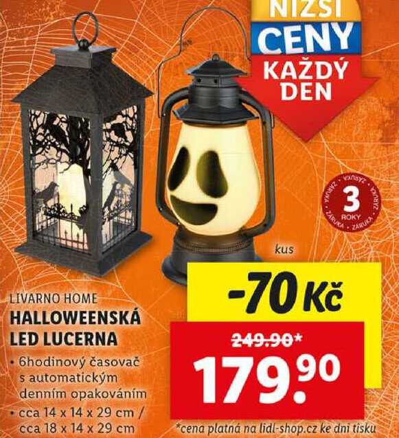 HALLOWEENSKÁ LED LUCERNA 