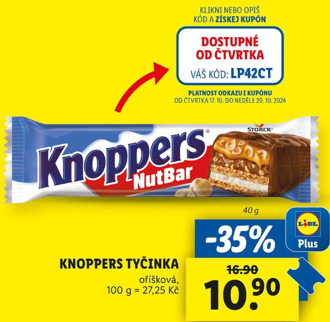 KNOPPERS TYČINKA, 40 g