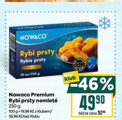 Nowaco Premium Rybí prsty nemleté 250 g 