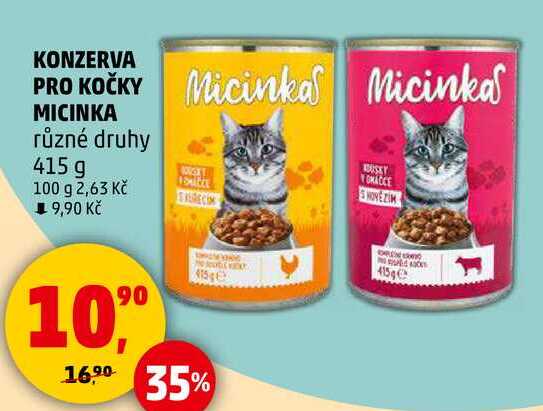 KONZERVA PRO KOČKY MICINKA, 415 g 