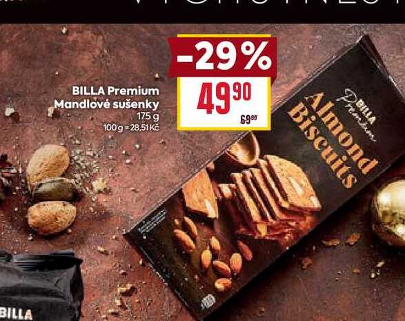 BILLA Premium Mandlové sušenky 175 g