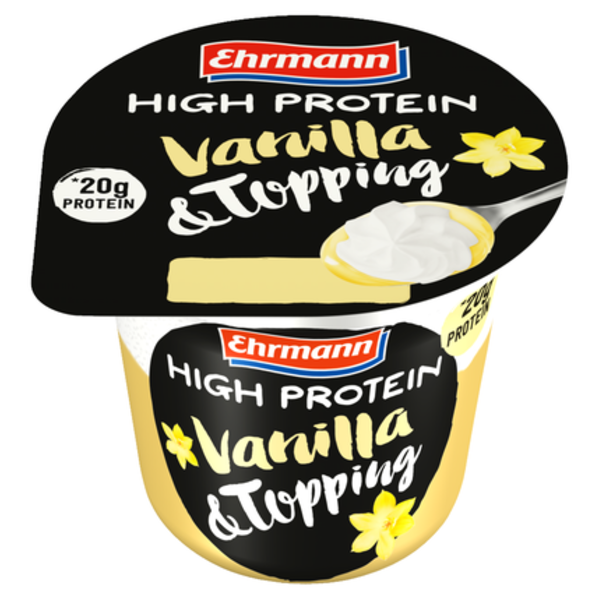 Ehrmann High Protein Pudding s Toppingem Vanilka