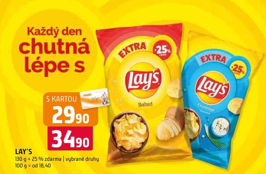 Lay's chips 130g + 25% vybrané druhy