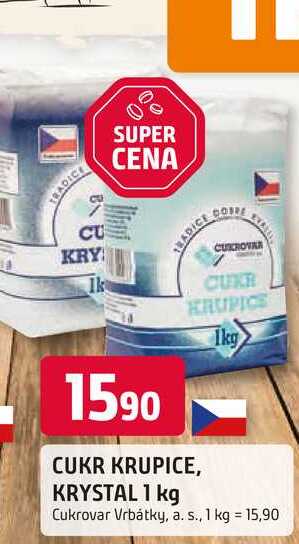 CUKR KRUPICE, KRYSTAL 1 kg 