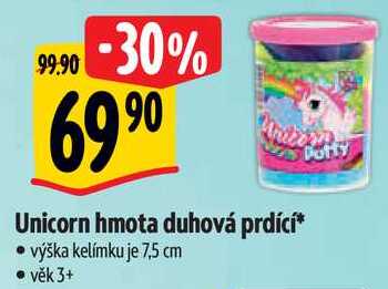 Unicorn hmota duhová prdící