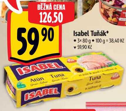 Isabel Tuňák, 3x 80 g 