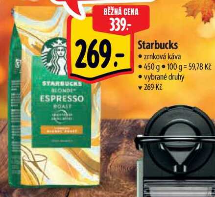 Starbucks zrnková káva, 450 g