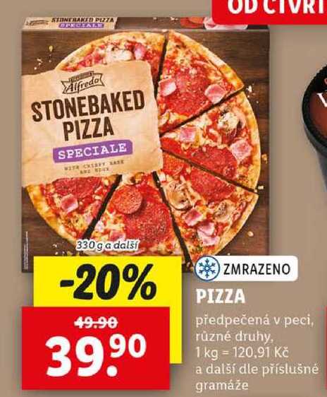 Pizza, 330 g a další