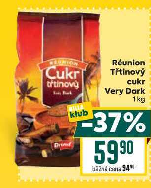 Réunion Třtinový cukr Very Dark 1 kg