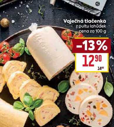 Vaječná tlačenka z pultu lahůdek cena za 100g