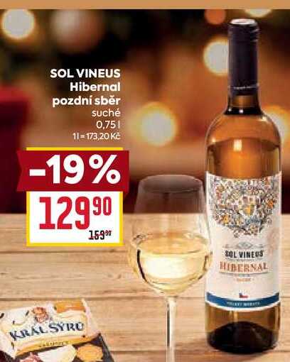 SOL VINEUS Hibernal pozdní sběr suché 0,75l