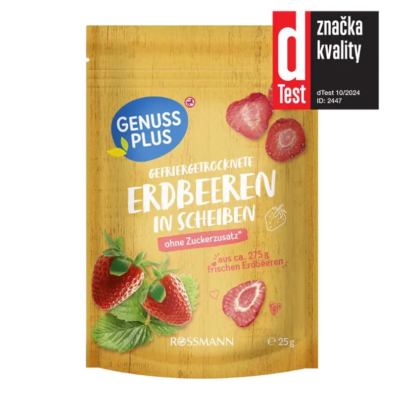 GENUSS PLUS Lyofilizované jahody, 25 g