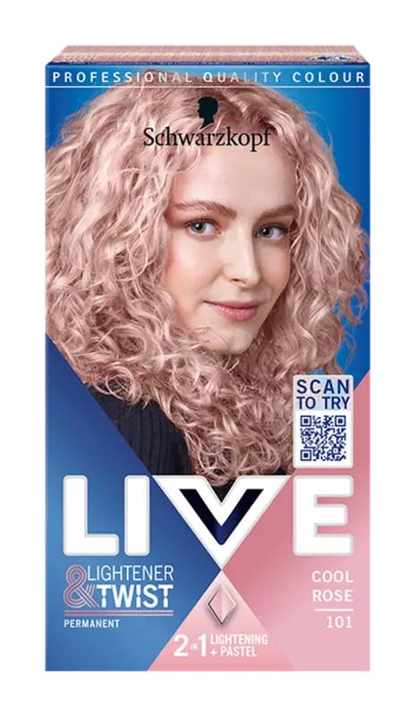 Schwarzkopf Barva na vlasy Live Lightener + Twist 101 cool rose, 1 ks