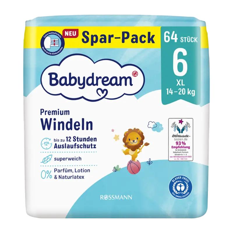 Babydream Plenky Jumbo-Pack XL 14 - 20 kg vel. 6, 64 ks