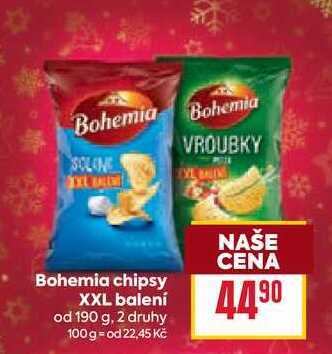 Bohemia chipsy XXL balení od 190 g