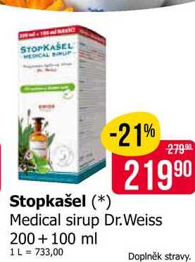 Stopkašel Medical sirup Dr. Weiss 200+ 100 ml 