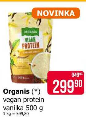 Organis vegan protein vanilka 500 g 