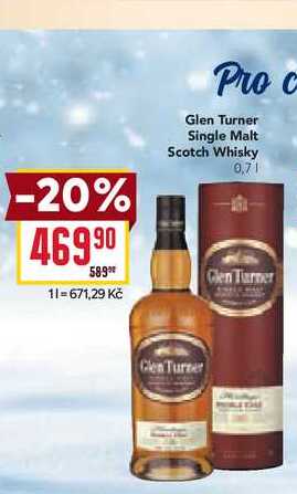 Glen Turner Single Malt Scotch Whisky 0,7l