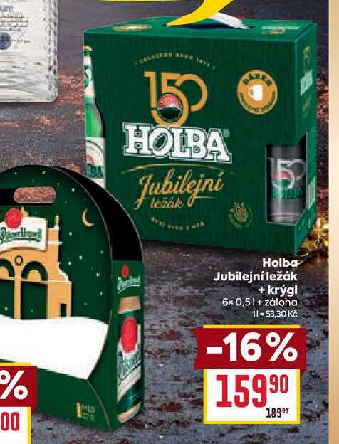 Holba Jubilejni ležák +krýgl 6x0,5l