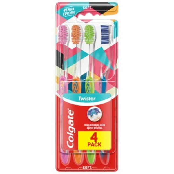 Colgate Twister Design Edition zubní kartáček měkký