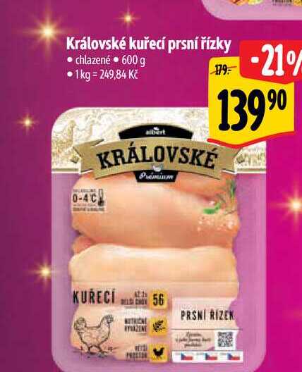 Královské kuřecí prsní řízky 600 g