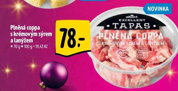 Plněná coppa s krémovým sýrem a lanýžem 70 g 