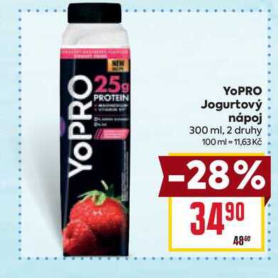 YOPRO Jogurtový nápoj 300 ml